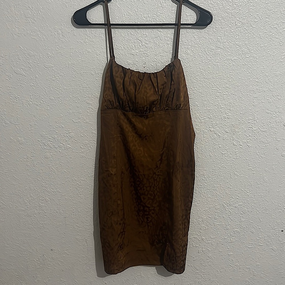 Cheetah silk dress